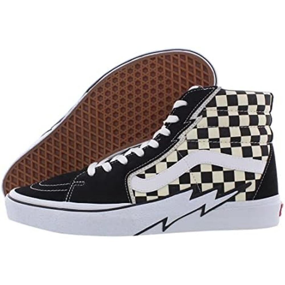 Vans Black and White Checkered High-Top Sneakers